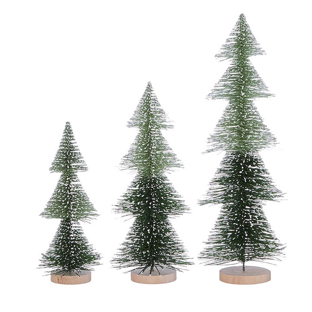 Raz Imports Santa's Little Helpers 19" Bottle Brush Tree, Set of 3