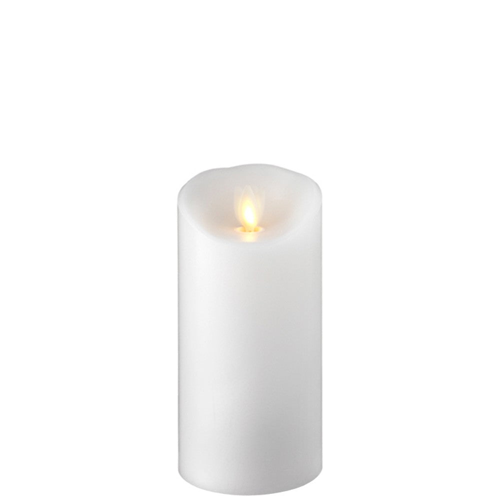 Raz Imports Everything Ivory & White Moving Flame White Pillar Candle