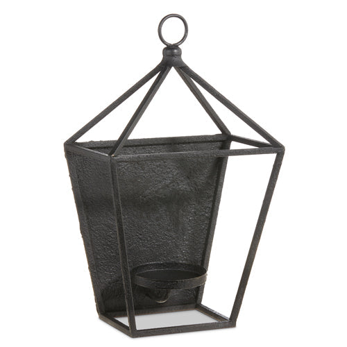 Raz Imports 2023 All Is Calm 17" Antique Black Lantern Candle Holder