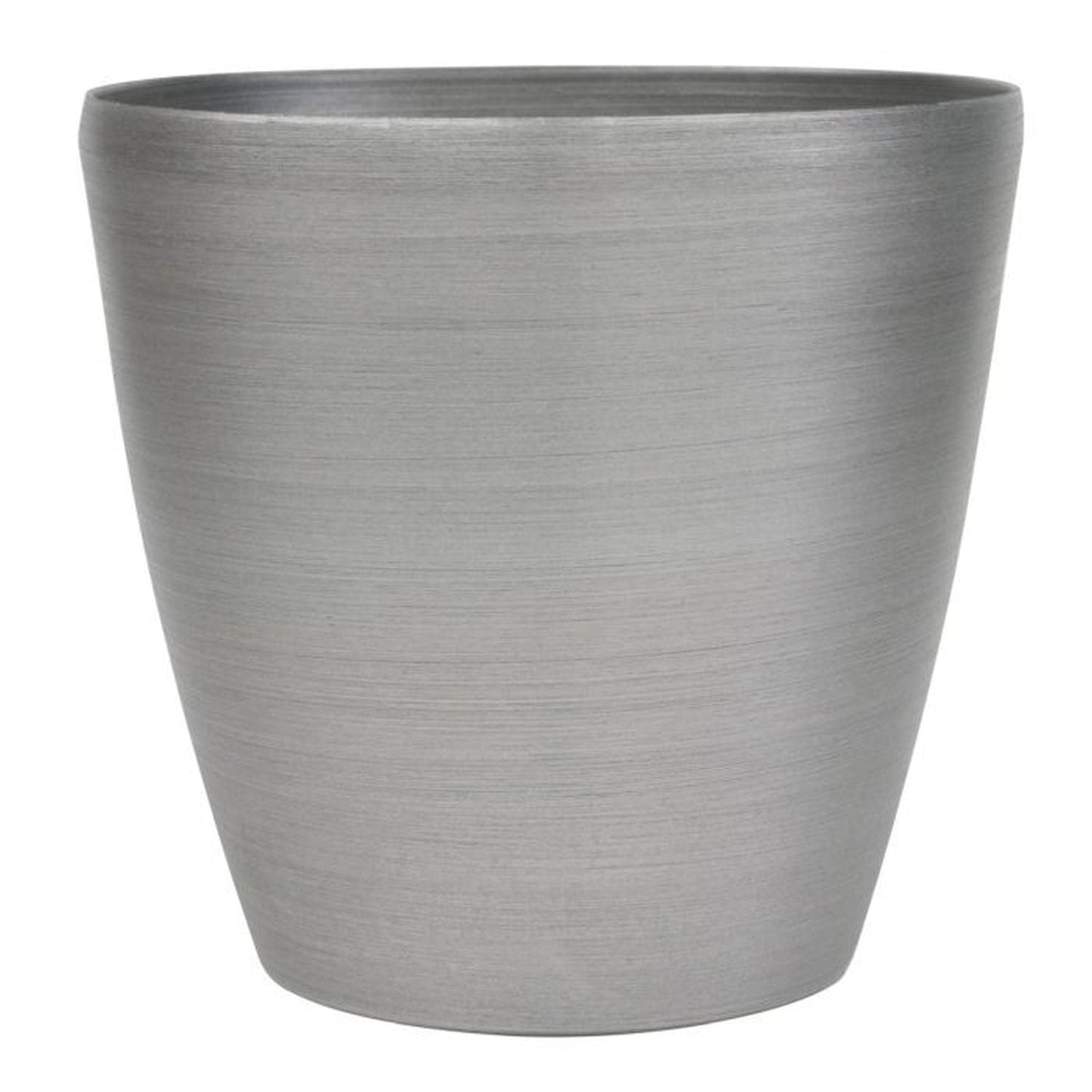 Regency International Fiber Resin Brush Metal Planter 13.75"Dx13.25"T