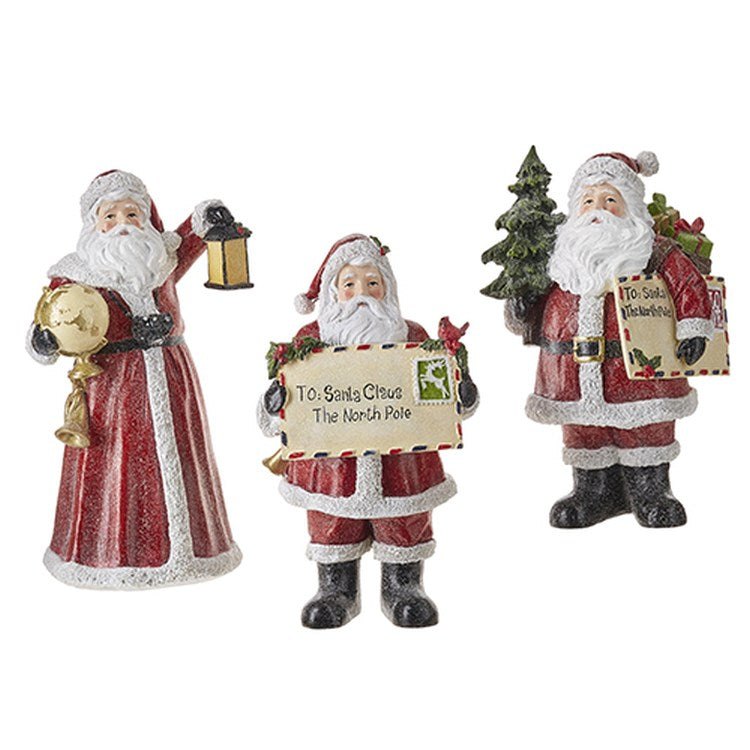 Raz Imports 2022 Destination Christmas 11" Traveling Santa, Asst Of 2