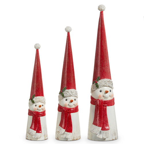 Raz Imports 2023 Heartfelt Holiday 15" Cone Snowmen, Set of 3