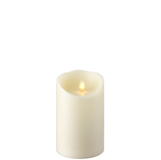 Raz Imports 3.5"X5" Push Flame Ivory Pillar Candle