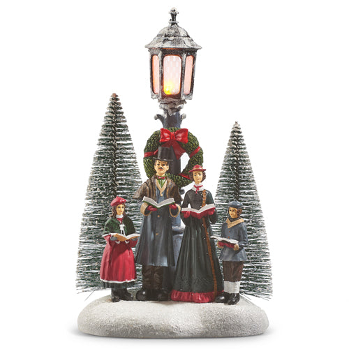 Raz Imports 2023 Classic Carols 13" Carolers With Lighted Lamp Post