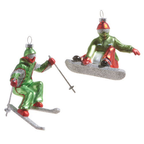 Raz Imports 2023 Dashing Through The Snow 4.5" Winter Sports Ornament, Asst of 2