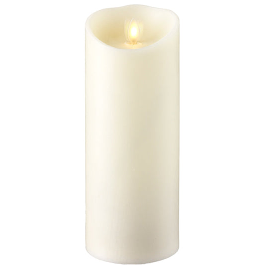 Raz Imports 3.5"X9" Moving Flame Pillar Candle, Vanilla