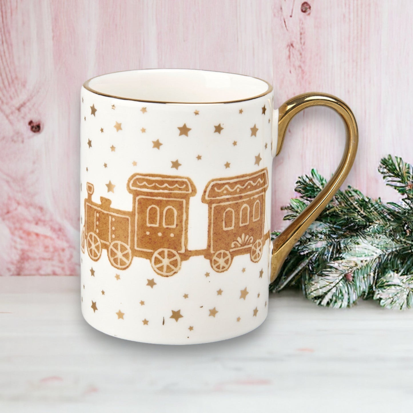 December Diamonds Gingerbread Village Gingerbread Train Mug