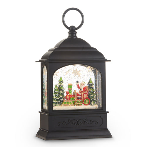 Raz 2023 8.5" Santa In Train Animated Musical Lighted Water Lantern