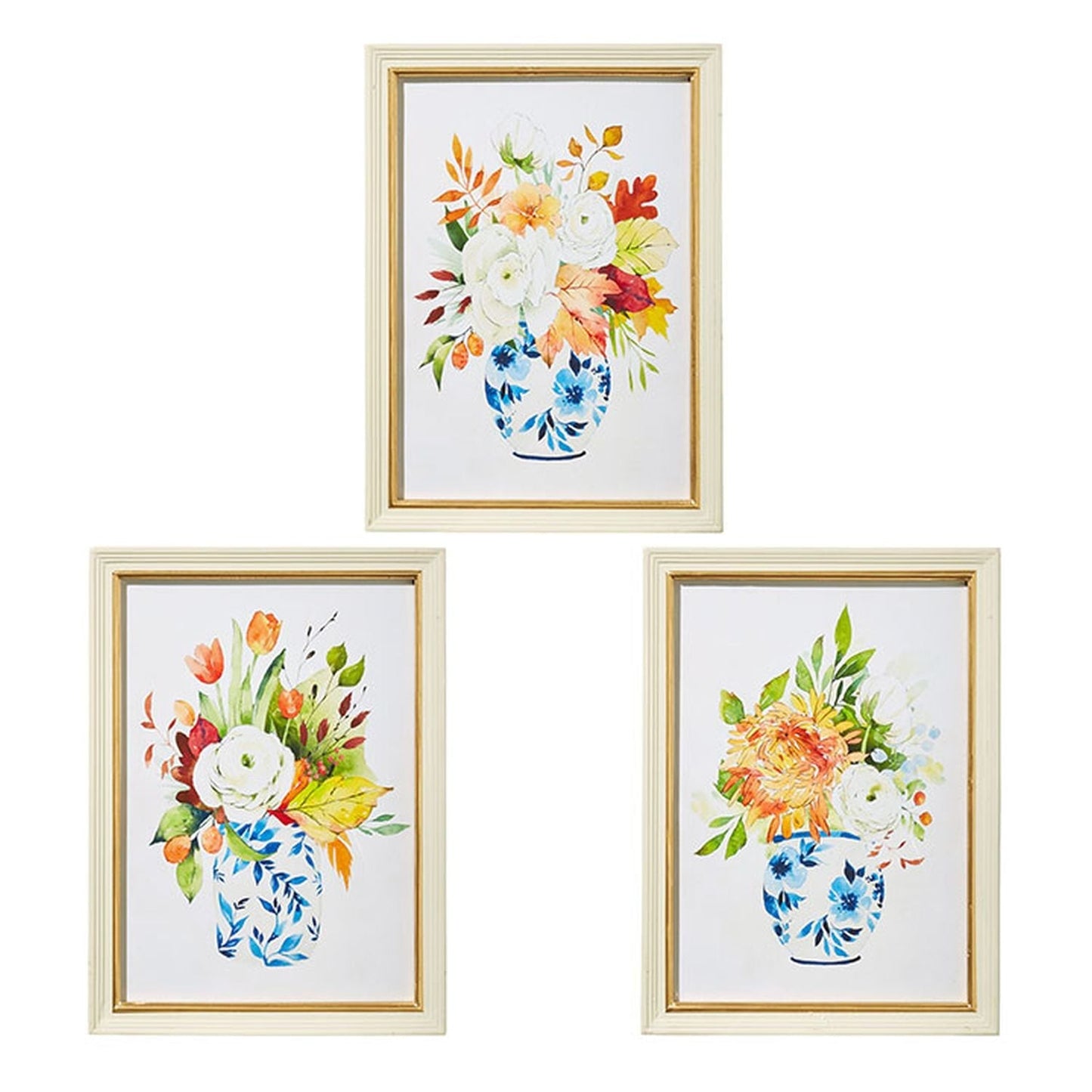 Raz Imports Fall 17" Fall Floral Framed Print, Assortment of 3