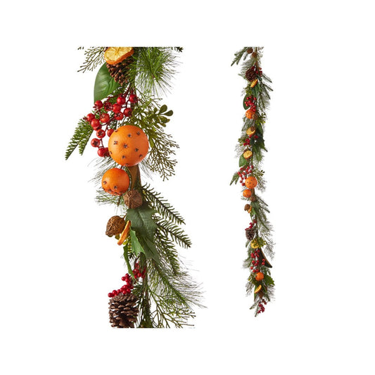 Raz Imports 2021 Holiday Spice 6-Foot Holiday Spice Garland