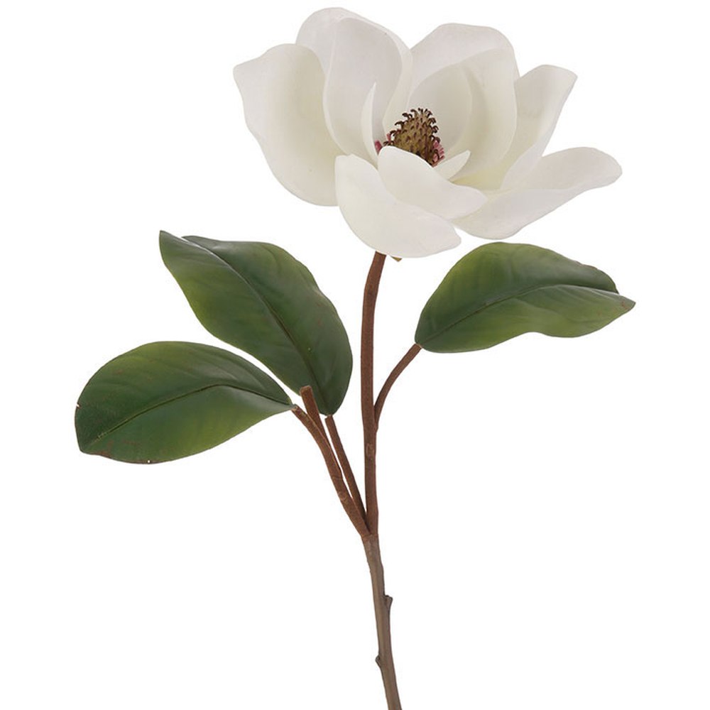 Raz Imports Winter Botanicals 32" Real Touch Magnolia Stem