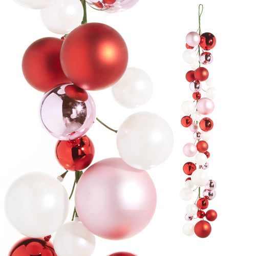 Raz Imports Ball Garlands 2023 4' White Ball Garland