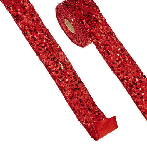 Raz Imports Ribbon 2023 2.5" X 10 Yards Sequined Wired Ribbon