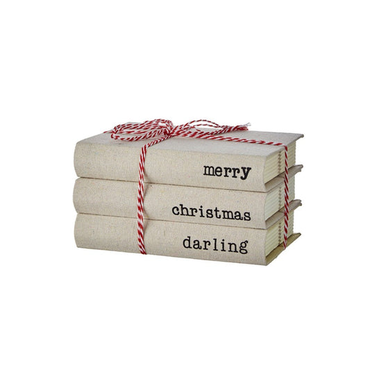 Raz Imports 2021 8-inch Merry Christmas Darling Stacked Books Decor