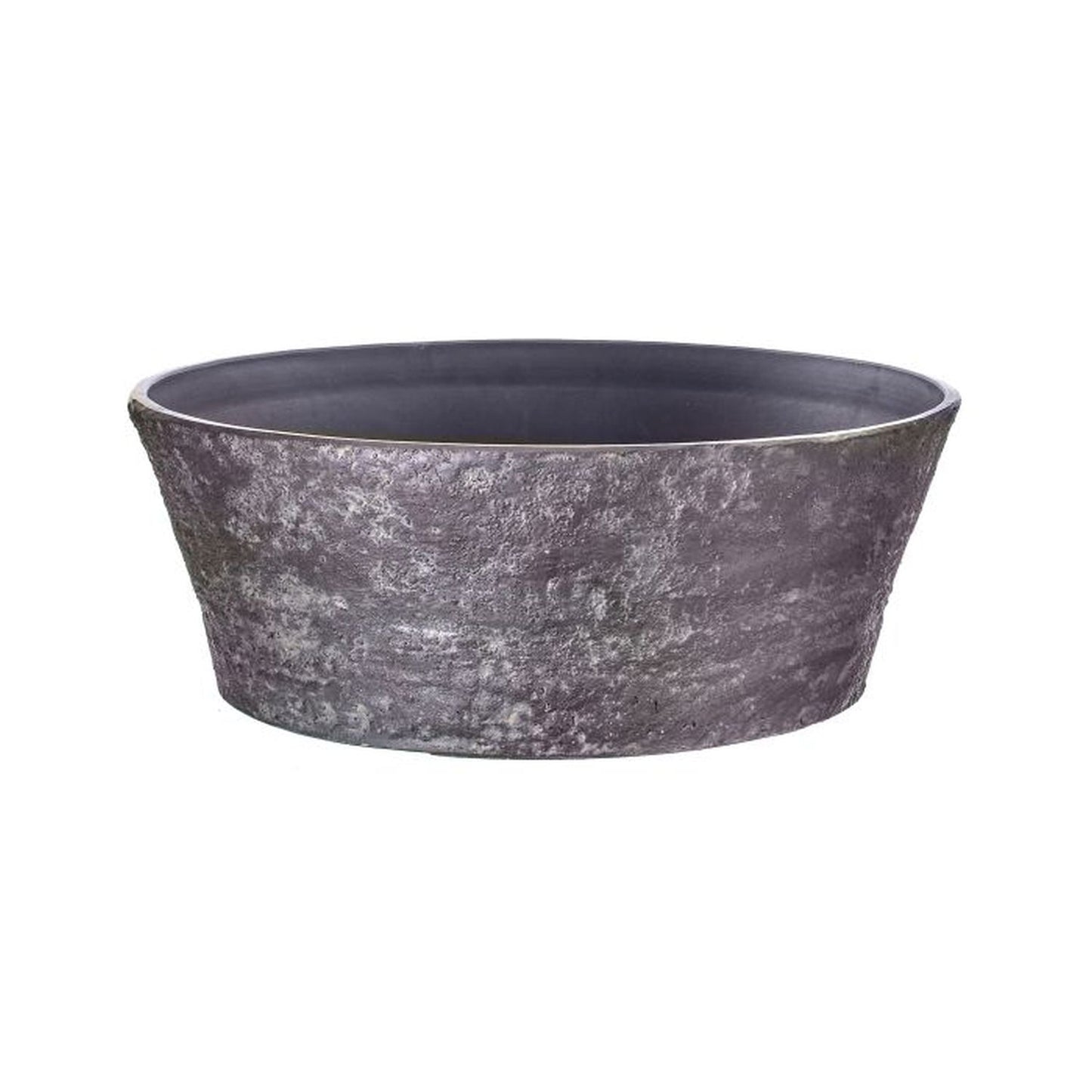 Regency International Fiber Resin Aged Round Low Planter 20"Dx7"H