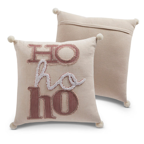 Raz Imports 2023 Heartfelt Holiday 18" Ho Ho Ho Pillow