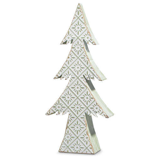 Raz Imports 2023 Vintage Farmhouse 16.25" Distressed Embossed Tree