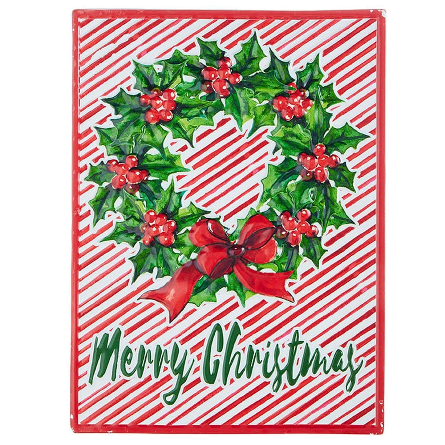 Raz Imports Happy Hollydays 18" Merry Christmas Wreath Wall Art