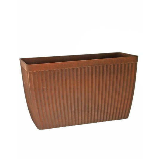 Regency International Fiber Resin Corrug. Rect Planter 17"Tx29"L