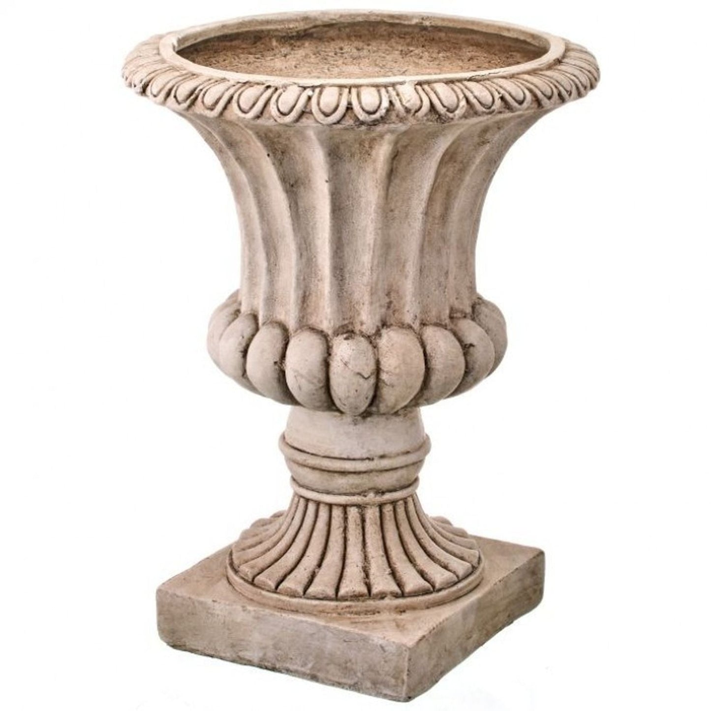 Regency International Mgo Fluted Urn 16"D X 21T