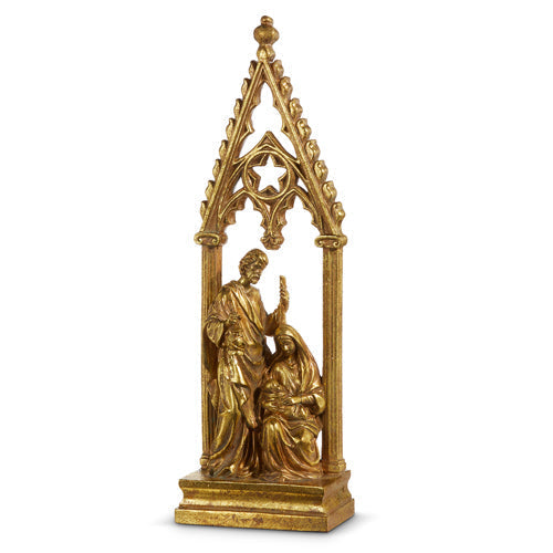 Raz Imports 2023 O Tannenbaum 16" Gilded Holy Family