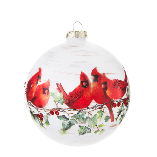 Raz Imports 2023 Heartfelt Holiday 5" Cardinal Ball Ornament