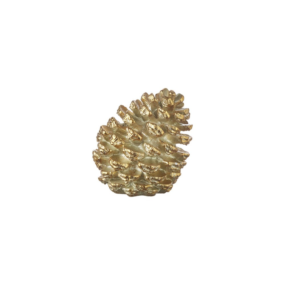 Raz Imports 2021 Chalet Gold Pinecone Figurine