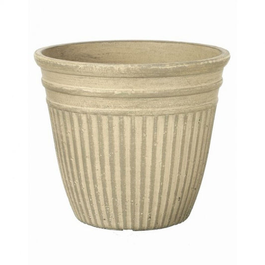 Regency International Fiber Resin Corrugated Planter 11"D X 9.5"H"