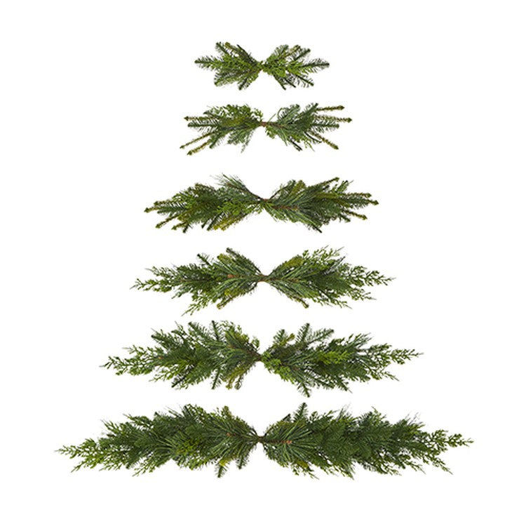 Raz Imports 2022 Greenery 45" Wall Hanging Christmas Tree, Set of 6