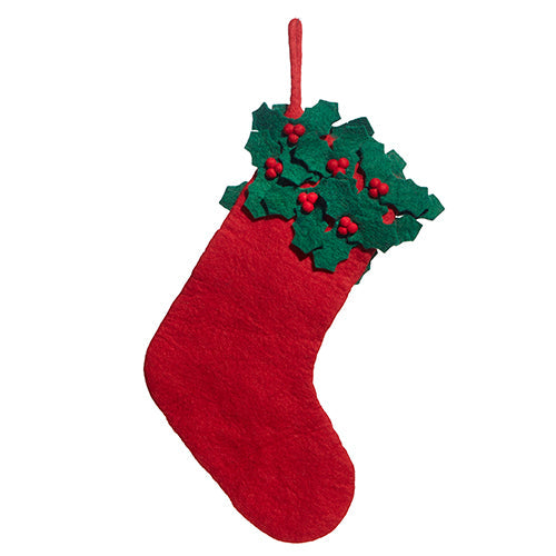 Raz Imports 2023 Heartfelt Holiday 22" Holly Stocking