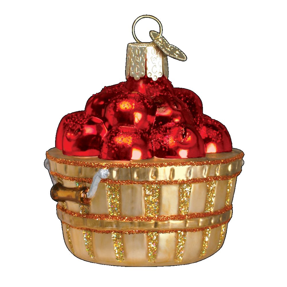 Old World Christmas Apple Basket Ornament