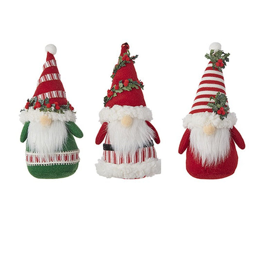 Raz Imports 2022 Countryside Christmas 7.5" Countryside Gnome Ornament, 3 Asst