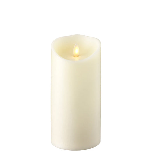Raz Imports 3.5"X7" Push Flame Ivory Pillar Candle