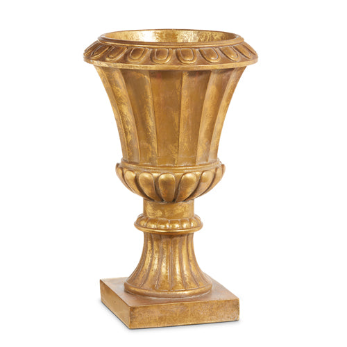 Raz Imports 2023 O Tannenbaum 16.5" Antique Gold Urn