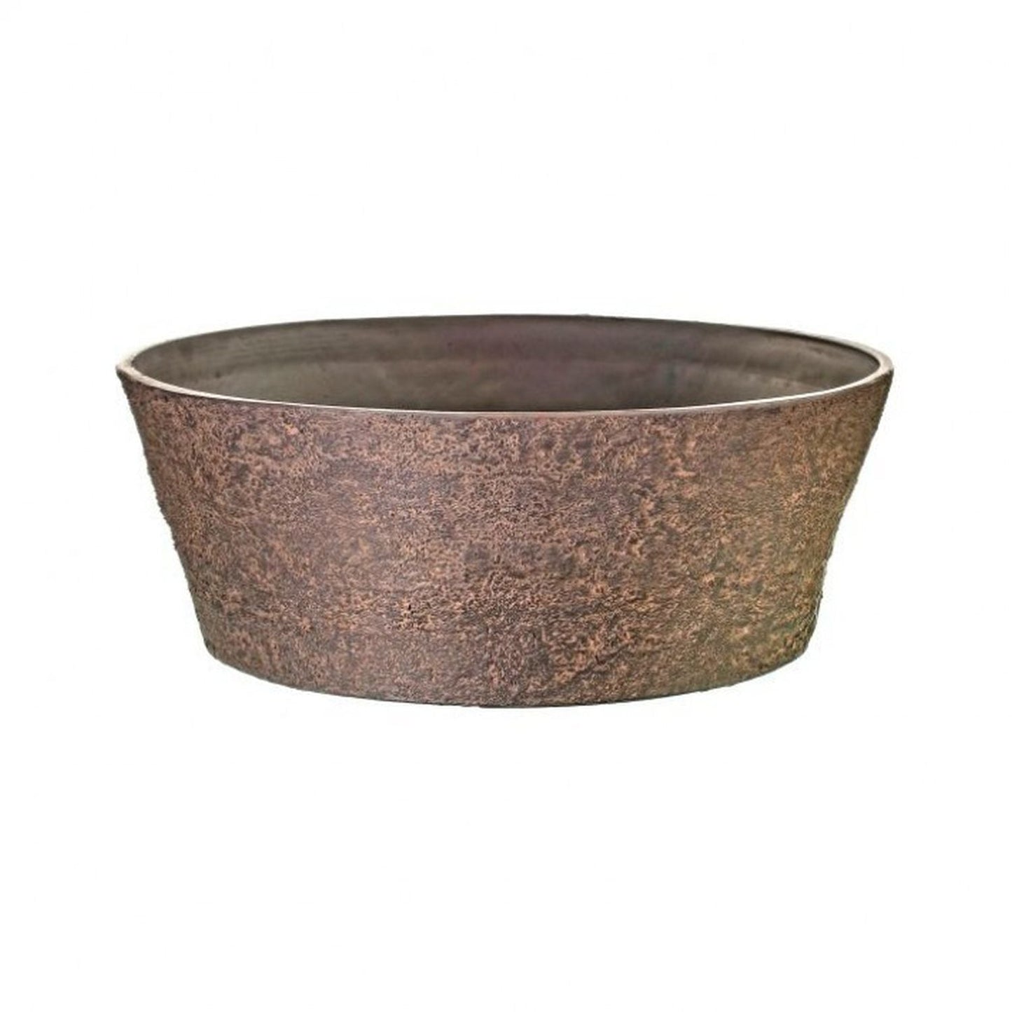 Regency International Fiber Resin Aged Round Low Planter 20"Dx7"H