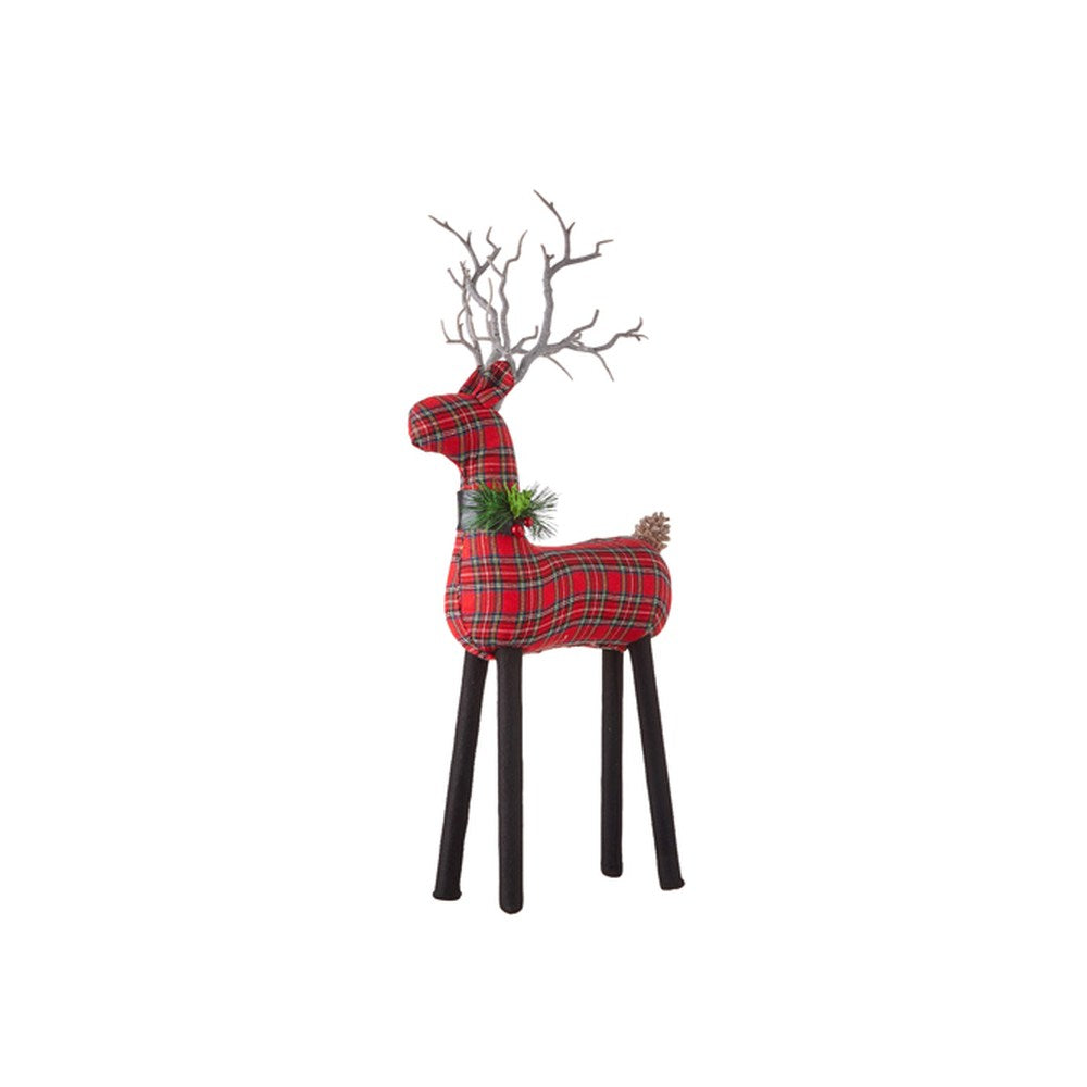 Raz Imports 2021 Best In Show Red Plaid Deer Figurine