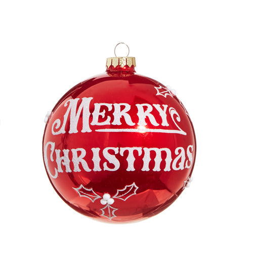 Raz Imports 2023 Jingle & Cocoa 5" Merry Christmas Ball Ornament