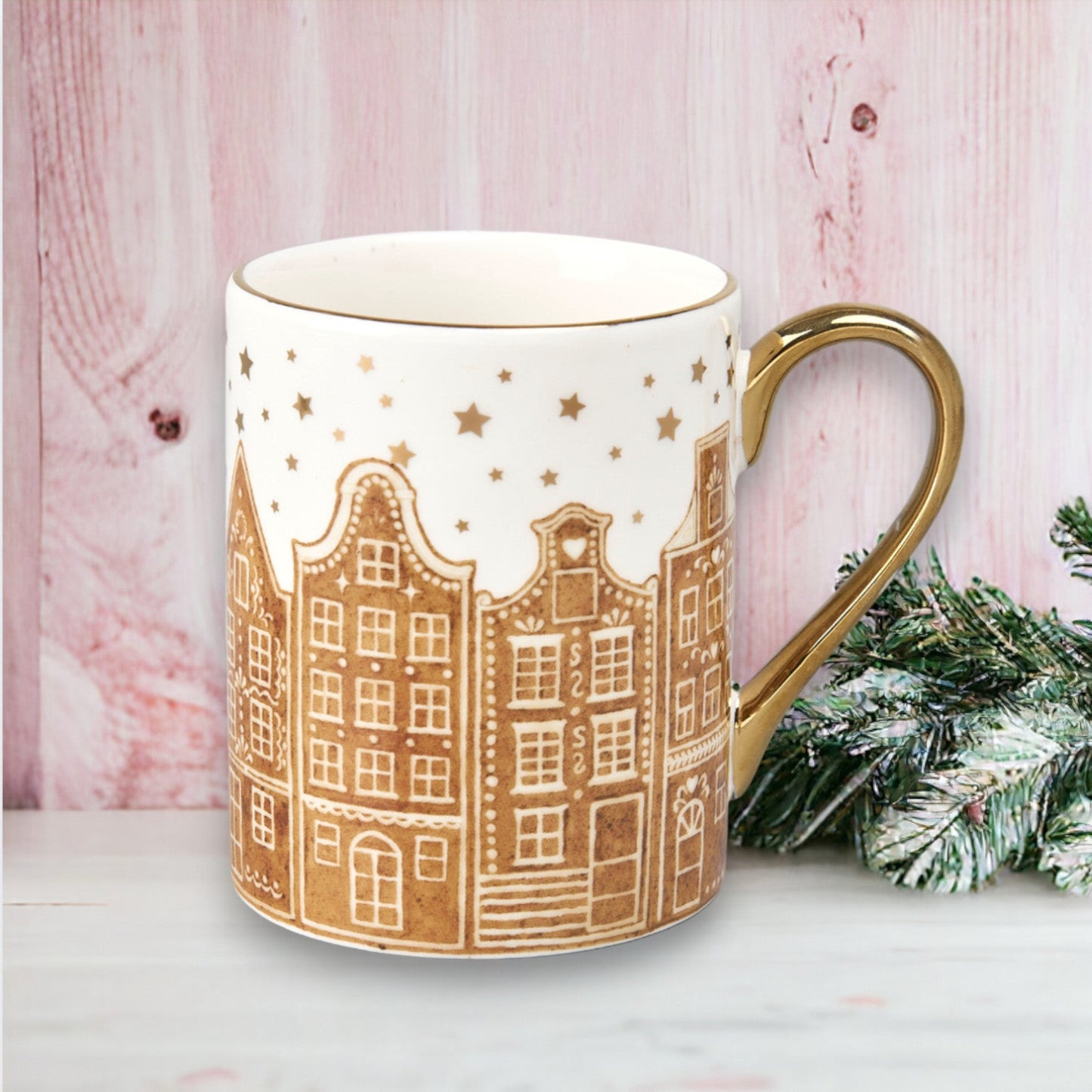 December Diamonds Gingerbread Village Brownstone Mug