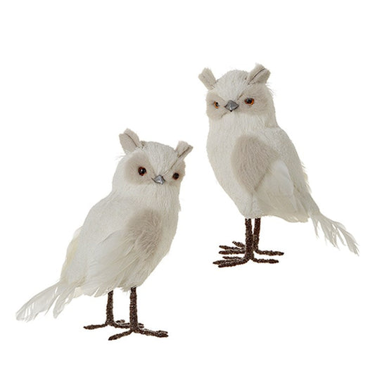 Raz Imports 2022 Winter Cottage 8.5" Owl, Asst Of 2