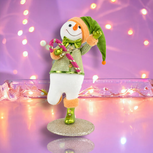 December Diamonds Citrus Sweets 18.5-Inch Snowman With Green Hat