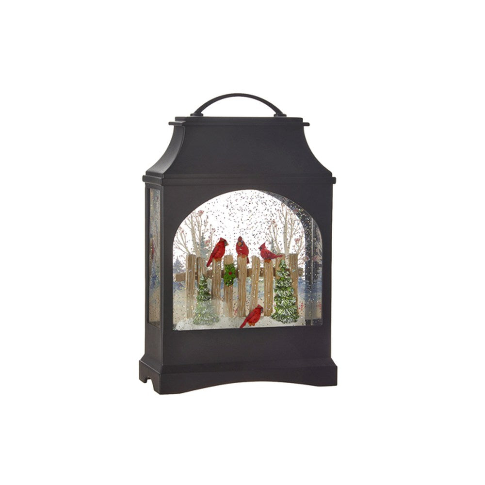 Raz Imports 2021 Holiday Water Lanterns 11" Birds On Fence Lighted Water Lantern