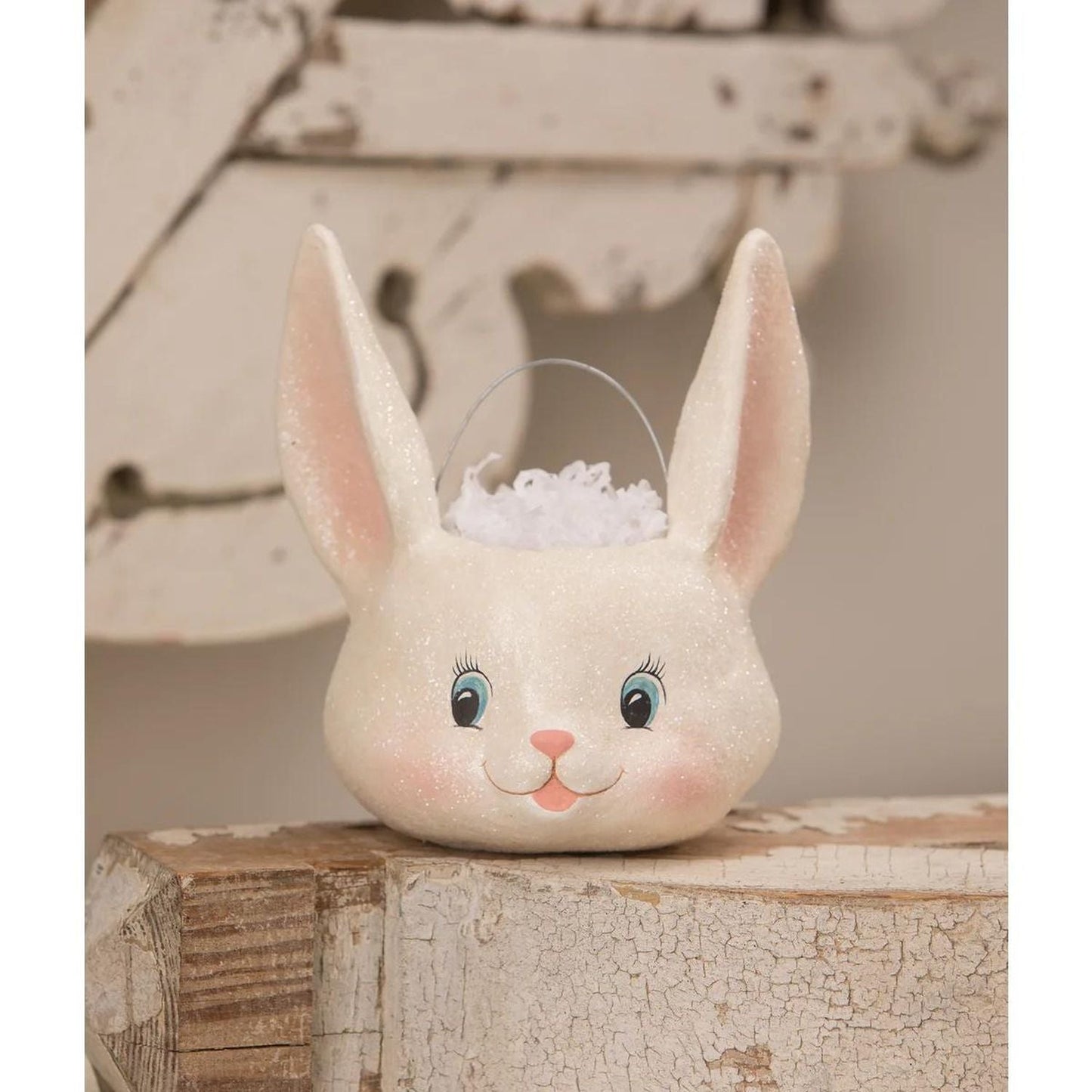 Bethany Lowe Sweet Bunny Head Bucket