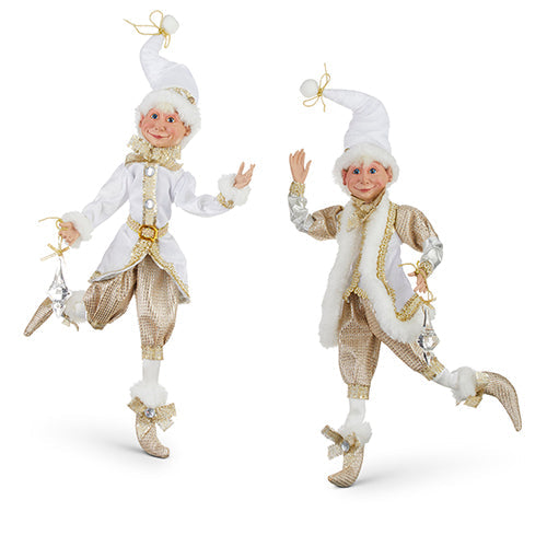 Raz Imports 2023 Celebrate The Season 16" Posable Champagne Elf, Asst of 2