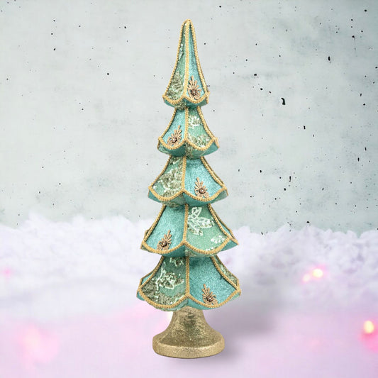 December Diamonds Wonderland 24-Inch Teal Tiered Tree