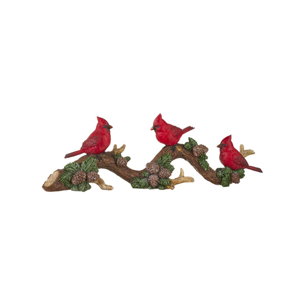 Raz Imports 2021 Yuletide Birds 16-inch Birds On Branch Figurine