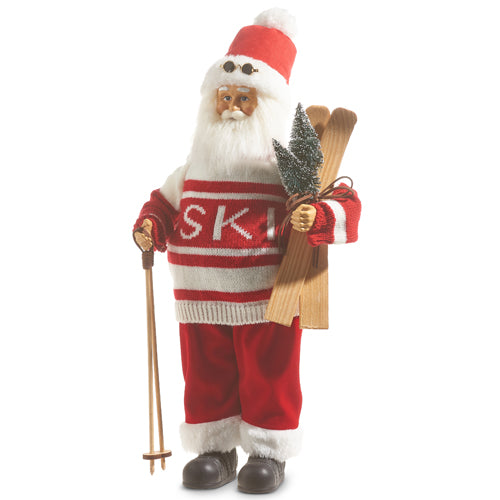 Raz Imports 2023 Dashing Through The Snow 18" Ski Santa