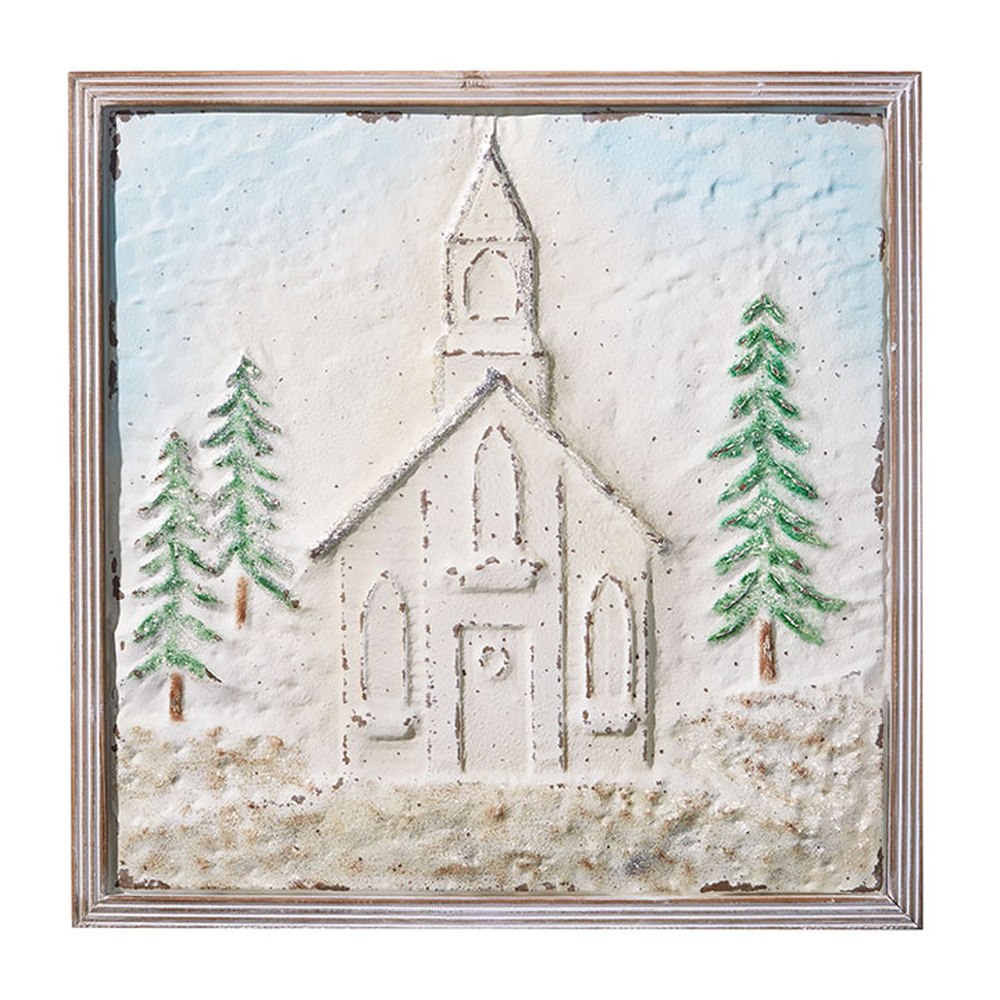 Raz Imports Tidings Of Joy 26.5" Church Wall Art