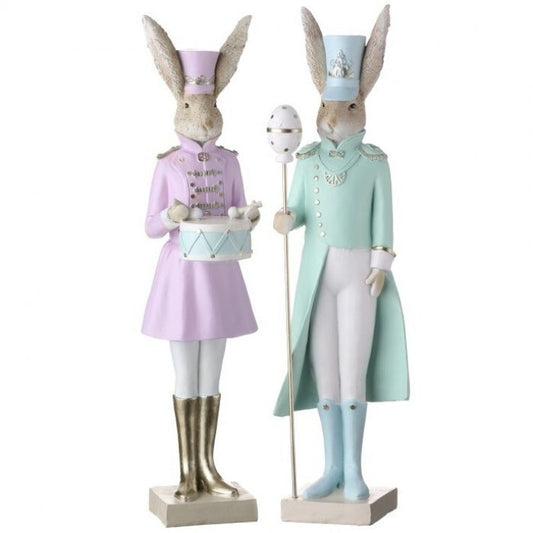 Regency International Resin Bunny Toy Soldier 17", Set Of 2, Assortment