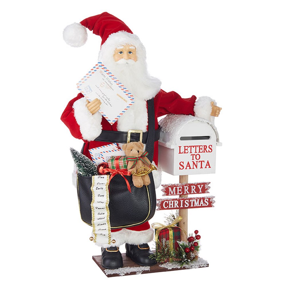 Raz Imports Home for The Holidays 25" Santa with Mailbag