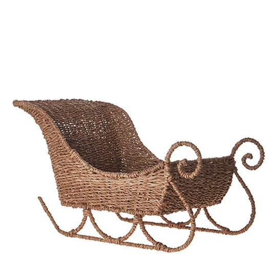 Raz Imports 2022 Winter Cottage 18" Woven Sleigh